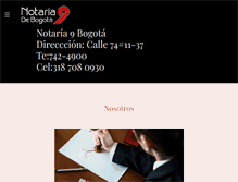 Tablet Screenshot of notaria9bogota.com